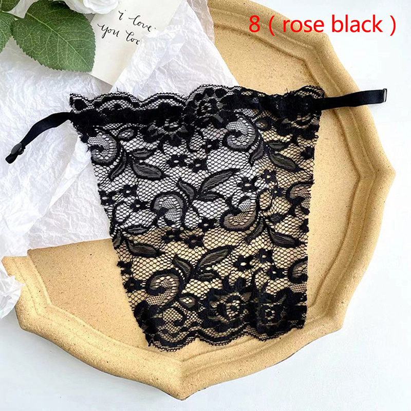 Womens Lace Invisible Panel Cleavage Cover Up Mock Camisole Anti-Exposure  Wrapped Chest Overlay