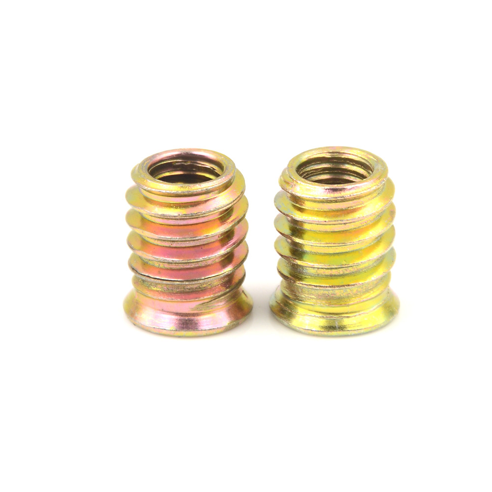 10Pcs Brass M8 E-Nut Wood Insert Interface Screws Hex Socket Nut Fittings. 
