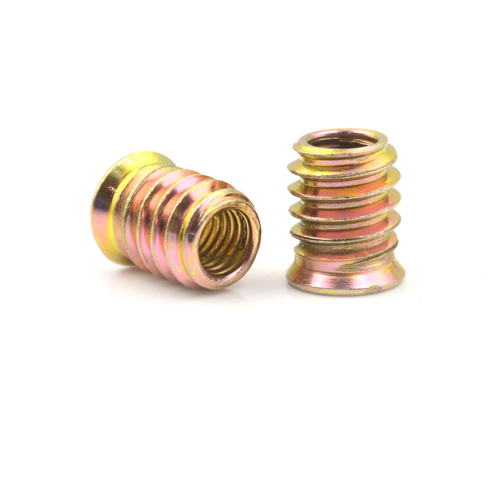 10Pcs Brass M8 E-Nut Wood Insert Interface Screws Hex Socket Nut Fittings. 